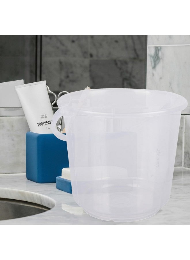 Kuber Industries Bucket | Plastic Bucket for Mopping | Bucket for Cleaning | Storage Container Bucket | Water Storage Bucket | Bathroom Bucket | Plain Bucket | 5 LTR | Transparent - Image 4
