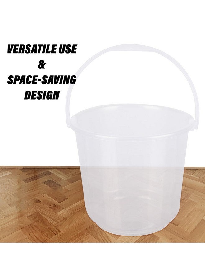 Kuber Industries Bucket | Plastic Bucket for Mopping | Bucket for Cleaning | Storage Container Bucket | Water Storage Bucket | Bathroom Bucket | Plain Bucket | 5 LTR | Transparent - Image 2