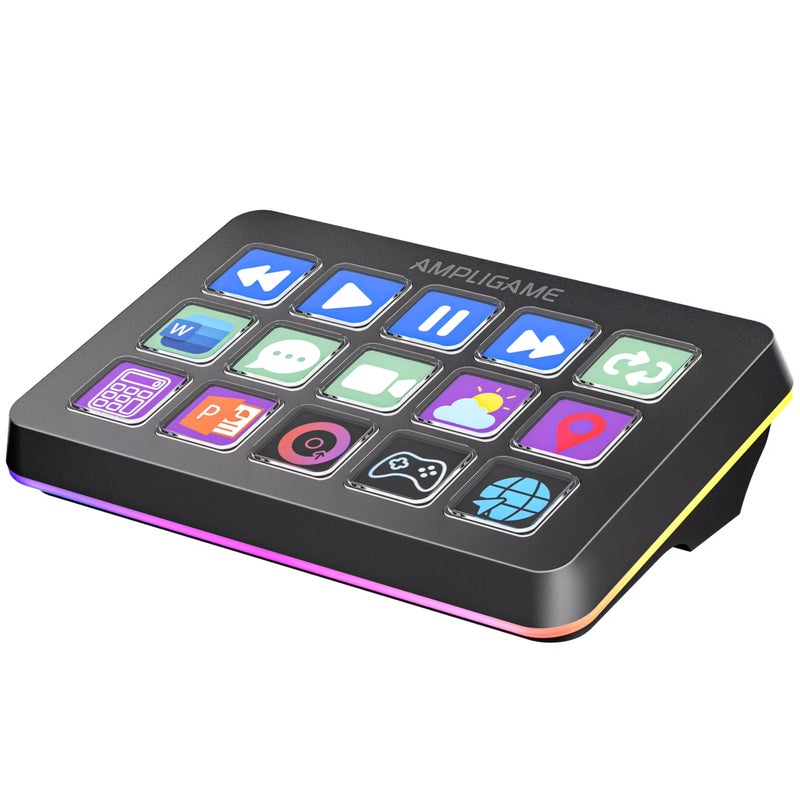 AmpliGame D6 Stream Controller -Customizable Macro Pad for Gamers, Streamers, Editors | USB Streaming Controller for OBS, Twitch, YouTube, Video Editing & PC Gaming Setup - Image 5