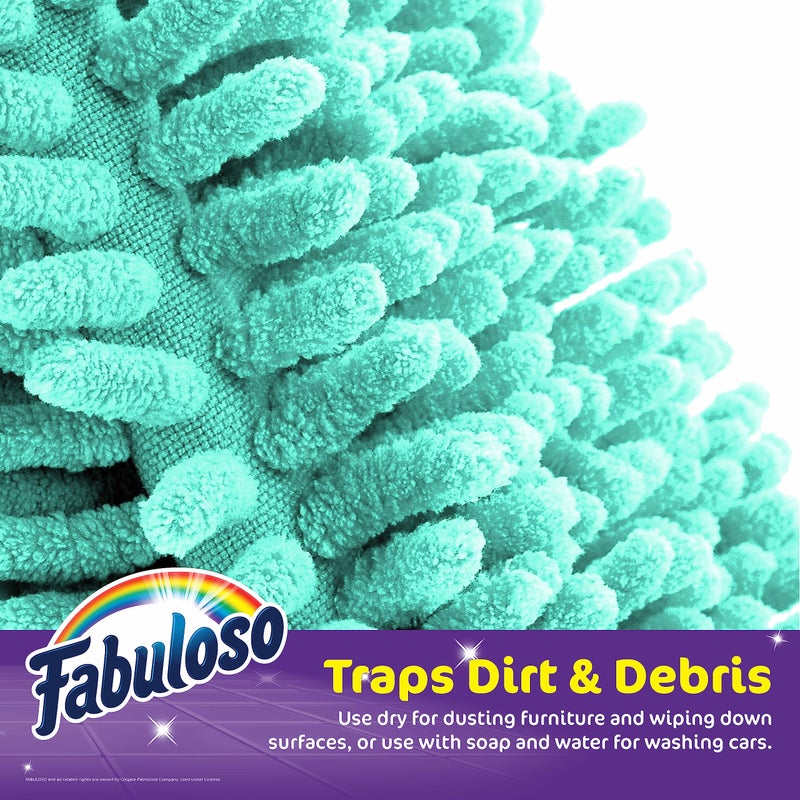 Fabuloso Microfiber Cleaning Mitt, Teal, One Size Fits All - Lint-Free, Scratch-Free Glove for Surfaces and Furniture - Dustless Hand Cloth for Bold & Bright Experience - Image 4
