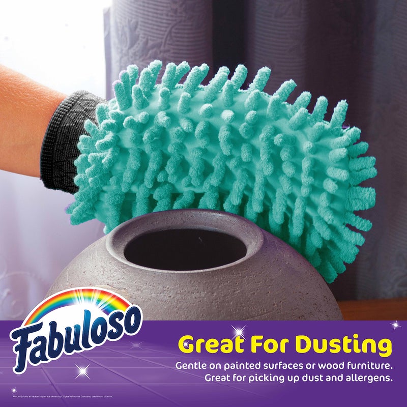 Fabuloso Microfiber Cleaning Mitt, Teal, One Size Fits All - Lint-Free, Scratch-Free Glove for Surfaces and Furniture - Dustless Hand Cloth for Bold & Bright Experience - Image 3