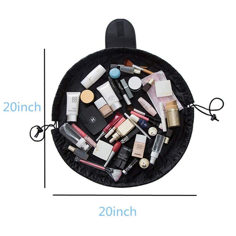 ERHETUS Stylish Portable Lazy Cosmetic Bag With Drawstrings | Convenient & Waterproof Makeup Pouch For Girls | Large Capacity Storage Pouches | Toiletry Bags For Women's (White Lipstick) - 12 Cm - Image 3
