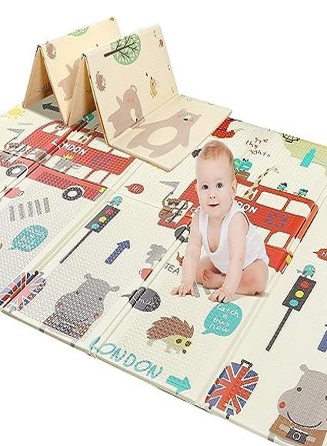 RIVUGJA Reversible Baby Play Mat, BPA Free Learning & Crawling Foldable Foam Mat (200cm x 150cm, 0.8cm Thickness) - Image 1