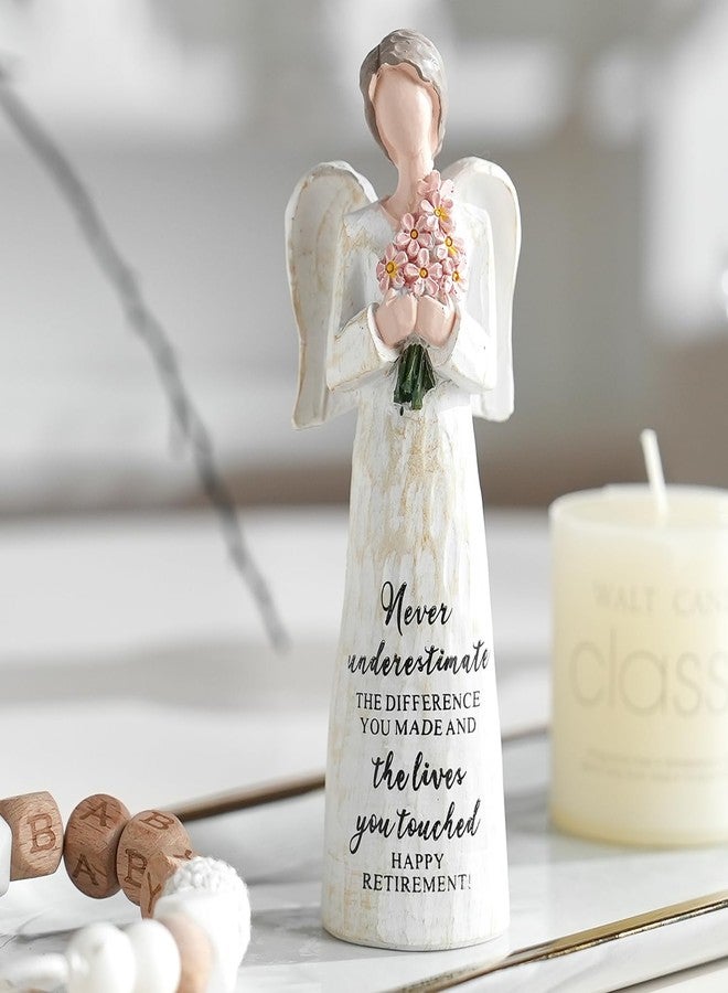 FESTGLOX Retirement Gifts for Women, Happy Retirement Gift for Female Nurse Teacher Friends, 5.3" Retired Angel Figurine Party Decoration, Retired Gifts for Coworkers - Image 1
