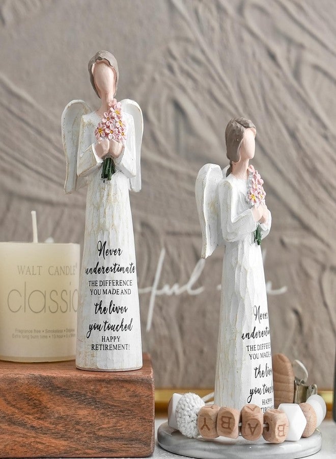 FESTGLOX Retirement Gifts for Women, Happy Retirement Gift for Female Nurse Teacher Friends, 5.3" Retired Angel Figurine Party Decoration, Retired Gifts for Coworkers - Image 3