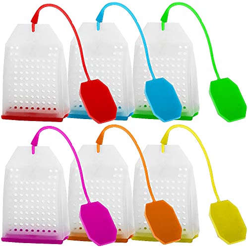 FineGood 6 Pack Silicone Tea Infuser FineGood Tea Bags Tea Infuser for Loose Tea Reusable Tea Filter Strainer - Image 1