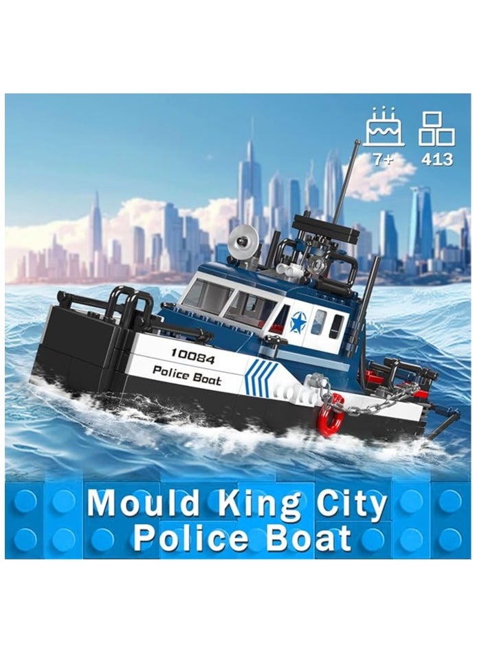 mould king - Maritime rescue ship building set, ocean exploration ship building set, city ship model, fishing boat building set, house decoration for boys and girls to play with, gifts for children over 8 years old and adults 10084 (413 pieces) - Image 1