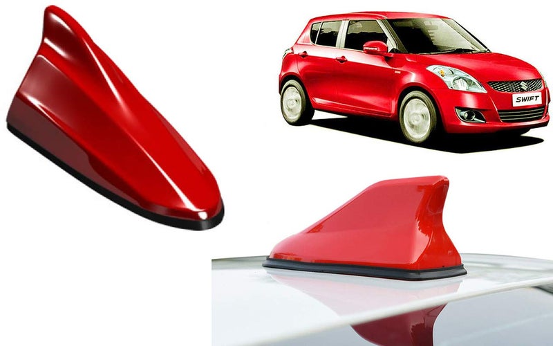 Auto Kite - Red Car Shark Fin Signal (AM/FM) Receiver Antenna for - Swift Type -3 - Image 1