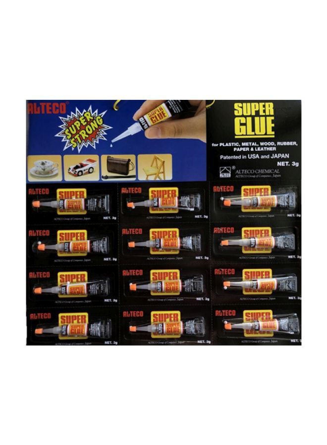 ألتيكو أنبوب غراء قوي، 12x3 جم شفاف - Image 1