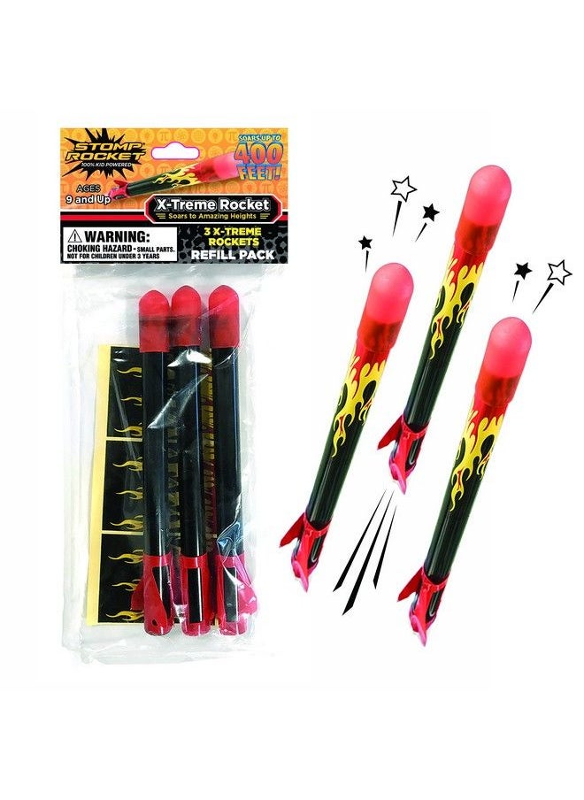 Stomp Rocket - Mp Rocket Xtreme Refill Only Soars Up To 400 Ft 3 Extreme Performance Rockets Fun Outdoor Toy And Gift For Boys Or Girls Age 9+ Years Old - Image 1