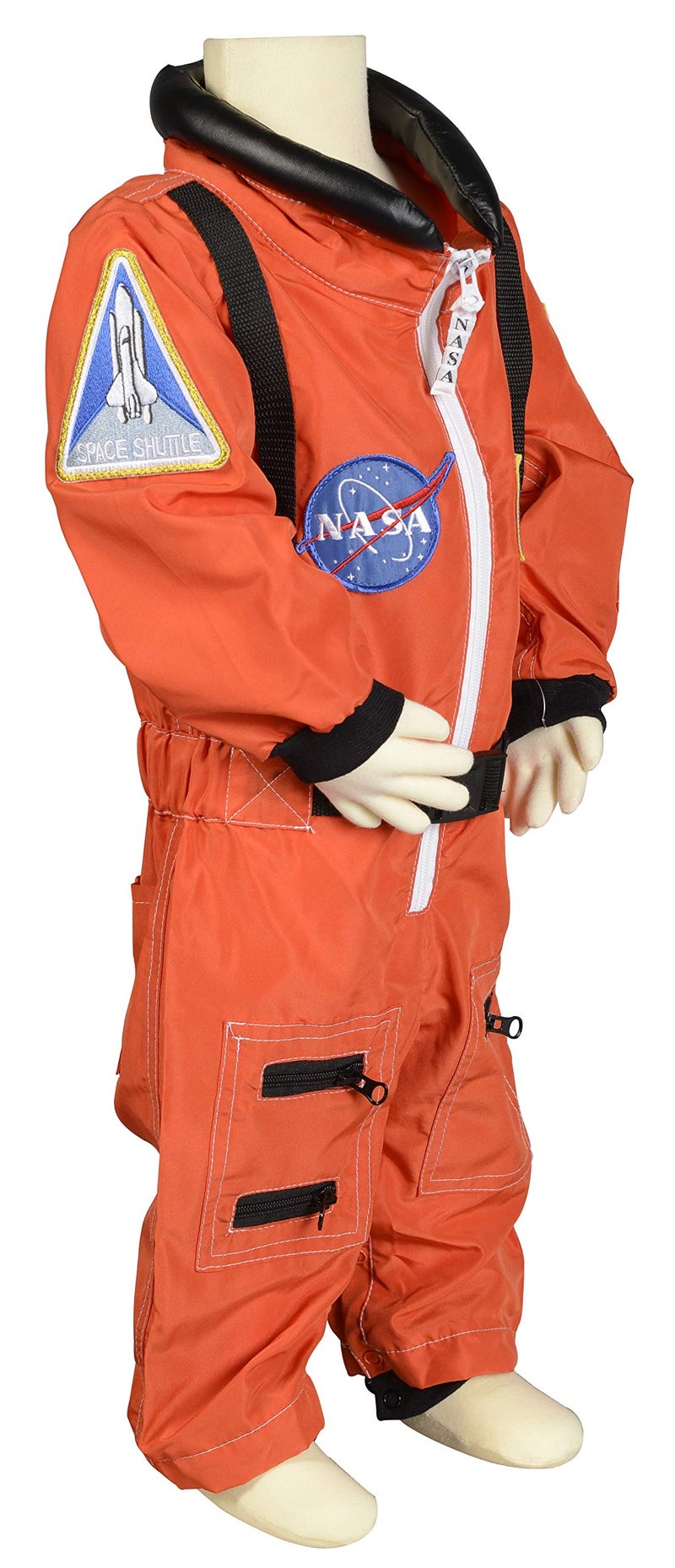 Aeromax Jr. Astronaut Suit with Embroidered Cap and NASA patches, ORANGE, Size 18 Months - Image 2