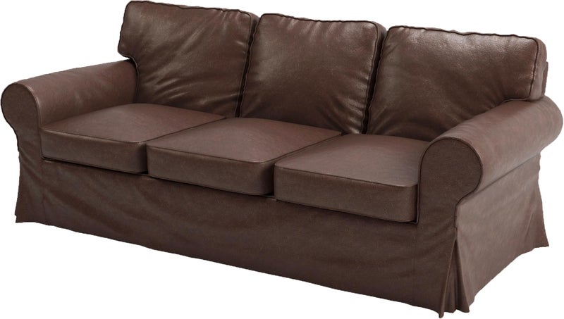 Custom Slipcover Replacement Ektorp 3 Seat Sofa Cover Replacement is Custom Made Slipcover for IKEA Ektorp Sofa Cover New Brown PU Leather 