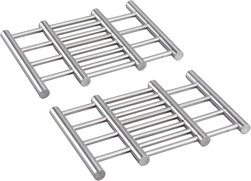 EARTHCONE EARTHCONE 2Pcs Adjustable Trivet Hot Pot Stand for Kitchen Heat Resistance Dining Table Cooker Cooling Stand, Hot Pot Holder Coaster, Food Cooling Rack for Cookware - Image 1