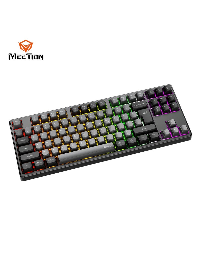 Meetion - Meetion TKL Triple-Mode Wireless RGB Mechanical Keyboard MK14 TKL 87 Keys Layout Full Key Hot-Swap Tri-Mode Connection - Image 1