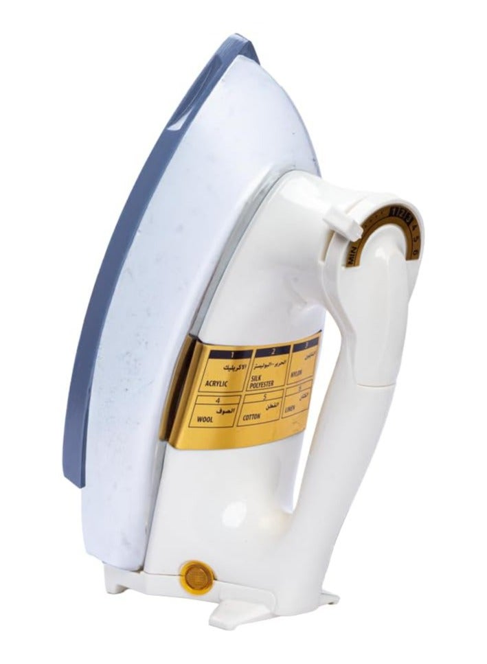 Dry Iron, 6.4 lbs, Large Size 1200 W AK-IR6R White/Gold