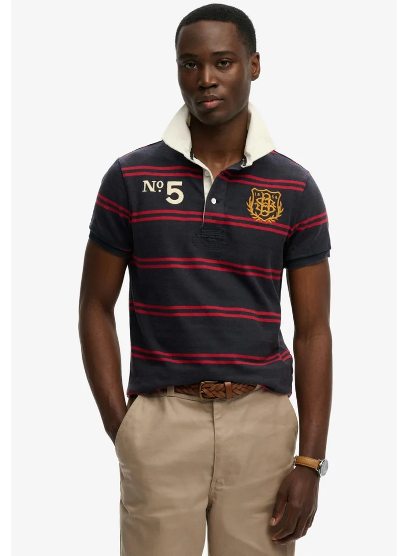 Superdry Double Emblem Jersey Short Sleeve Rugby Polo Top