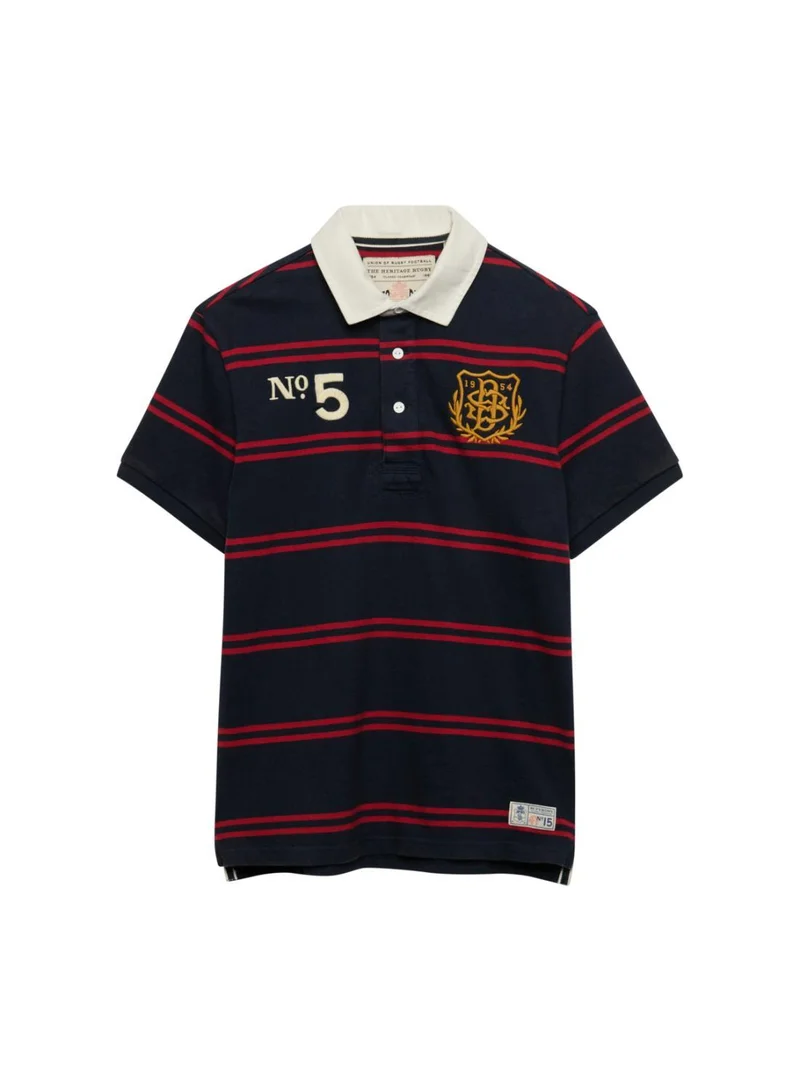 Superdry Double Emblem Jersey Short Sleeve Rugby Polo Top