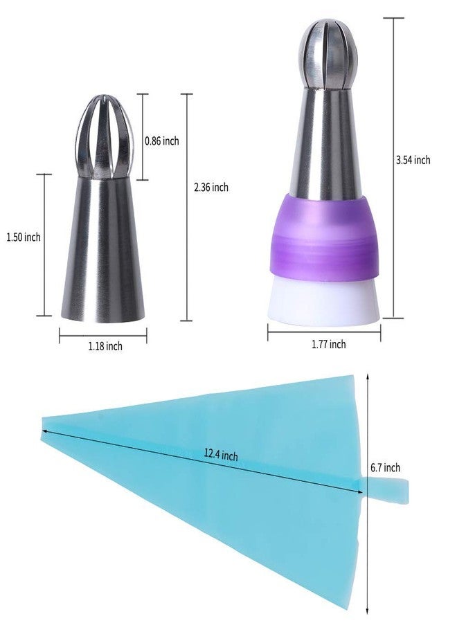 MASTER ROYAL BACKNCOOK TOOLS 7 Pcs Russian Ball Tips with Reusable Pastry Bag, Cake Decorating Tip Sets, Russian Ball Tips for Cake Decorating | MASTER ROYAL BACKNCOOK TOOLS | Amazing-Shops - Image 3