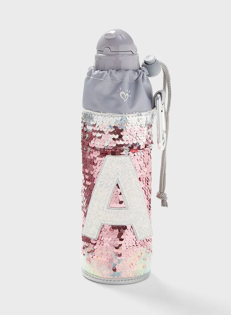 Justice Kids Initial Sleeved Water Bottle