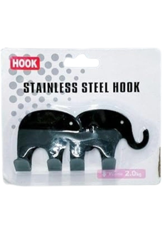 Generic - stainless steel hook elephant shape for Kitchen,Bathroom - 2pcs - Image 1