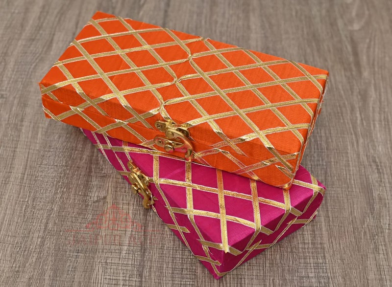 Jaipur Ace Wooden Decorative Shagun Cash Gift Box Pack of 2 | Jewellery Money Envelope Storage Box for Wedding Festive Gifting | Multipurpose Wooden Gift Box Assorted Colors - Image 1