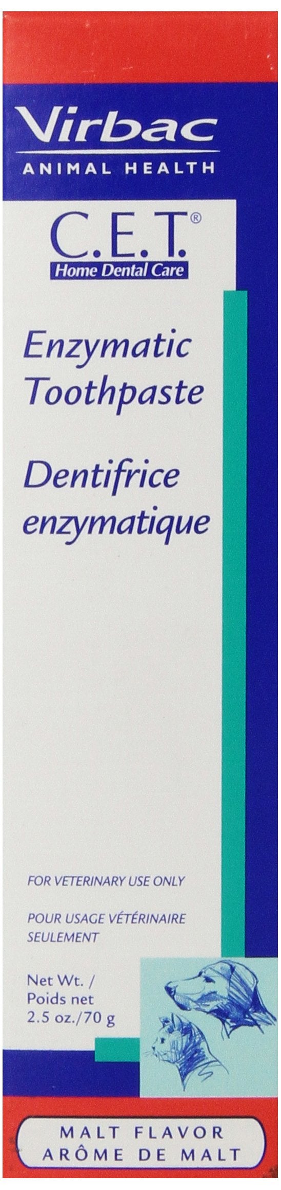 Virbac C.E.T. Enzymatic Toothpaste, Malt Flavor, 2.5 oz - Image 1