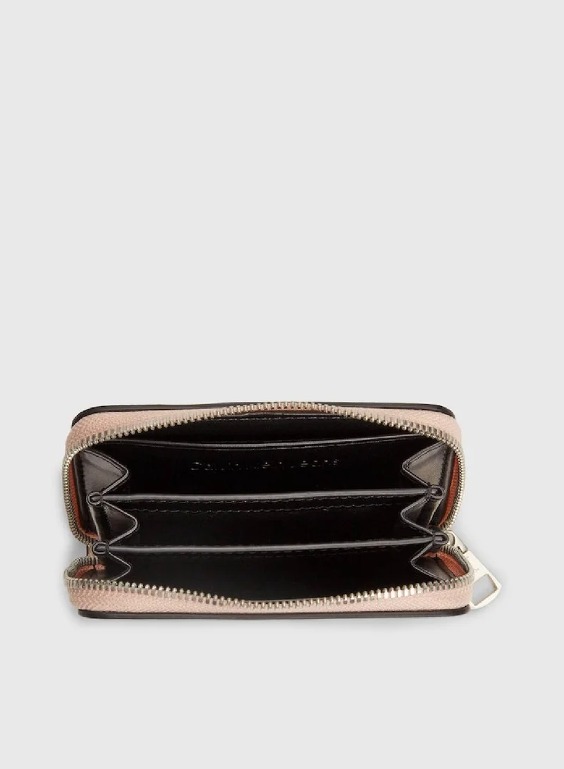 Calvin Klein Jeans Women's RFID Logo Zip Around Wallet -  premium faux leather, Pink
