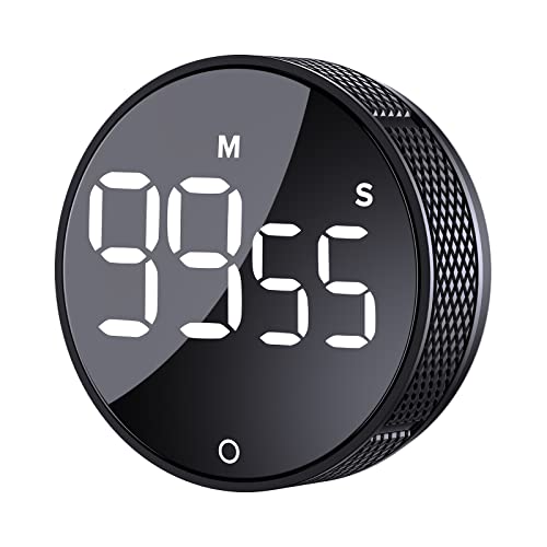 AVINIA Digital Kitchen Timers, Visual timers Large LED Display Magnetic Countdown Countup Timer for Classroom Cooking Fitness Baking Studying Teaching, Easy for Kids and Seniors Black - Image 1