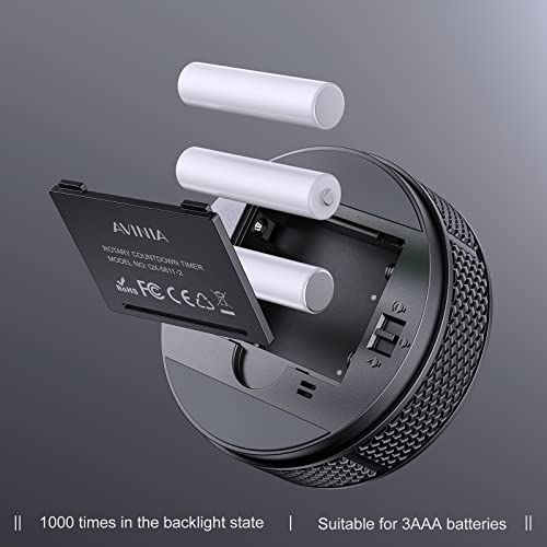 AVINIA Digital Kitchen Timers, Visual timers Large LED Display Magnetic Countdown Countup Timer for Classroom Cooking Fitness Baking Studying Teaching, Easy for Kids and Seniors Black - Image 4