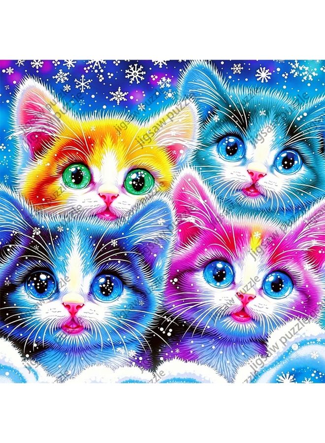 لغز القطط الشتوية المرحة 1024 قطعة 19.69x19.69 بوصة هبة لمحبي القطط - Image 1