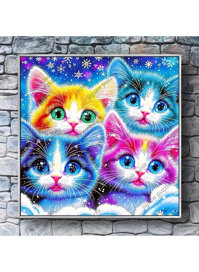 لغز القطط الشتوية المرحة 1024 قطعة 19.69x19.69 بوصة هبة لمحبي القطط - Image 5
