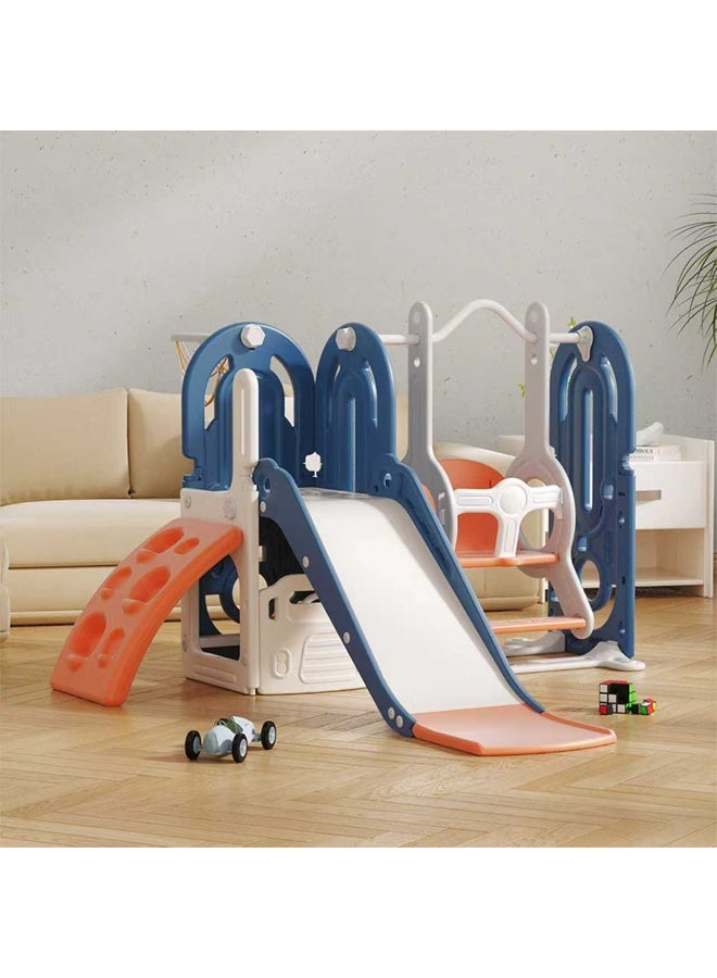 FULL JOY Kids Slide and Swing Set with Basketball Hoop And Climber 4 in 1 , Toddler Indoor and Outdoor Playground Set, Kids Climbing Playset - Image 1