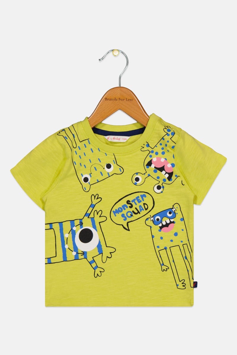 Hamleys Toddlers Boy Graphic Print Short Sleeve Top, Light Green - Image 3