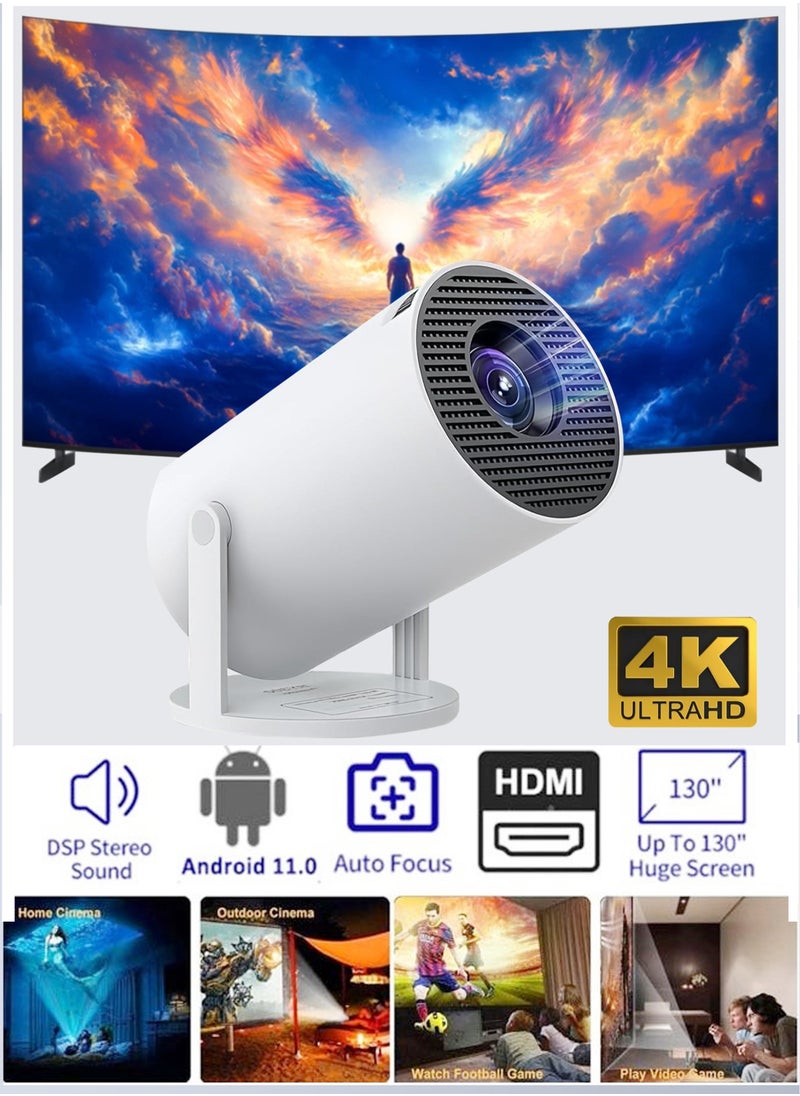 AL RAID AL RAID 4K Projector with Bluetooth 5.3, 20000 Lux Home Theater Movie Projector, 200" HD Portable Outdoor Projector for Camping, PS5 & TV Stick Compatible  - Image 1