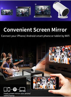 AL RAID AL RAID 4K Projector with Bluetooth 5.3, 20000 Lux Home Theater Movie Projector, 200" HD Portable Outdoor Projector for Camping, PS5 & TV Stick Compatible  - Image 2