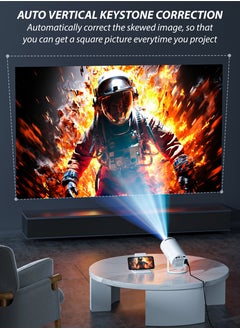 AL RAID AL RAID 4K Projector with Bluetooth 5.3, 20000 Lux Home Theater Movie Projector, 200" HD Portable Outdoor Projector for Camping, PS5 & TV Stick Compatible  - Image 3