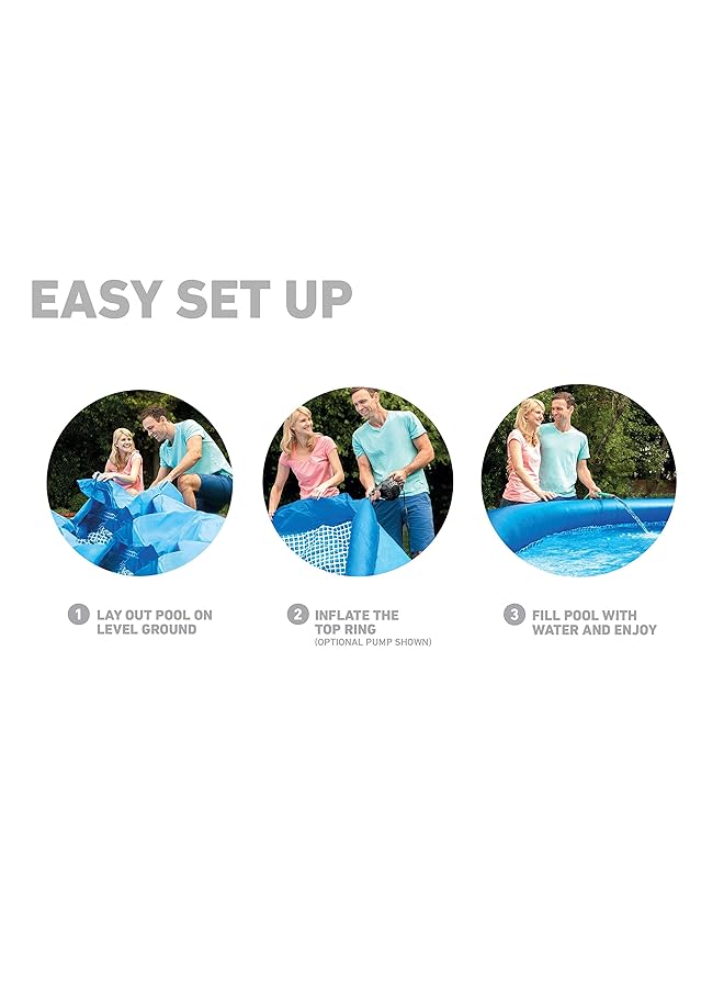 INTEX Easy Set Round Inflatable Swimming Pool 305 X 76 Cm Blue - Image 5