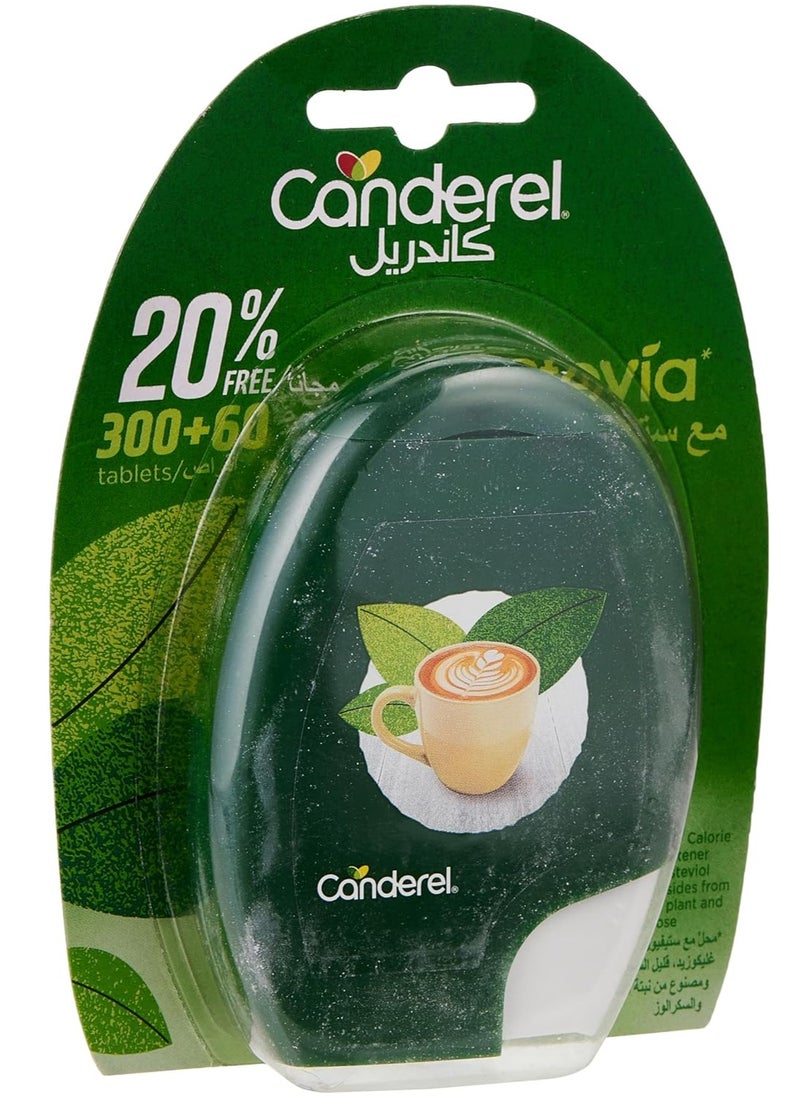 Canderel - Stevia 300+60 Tabs Low Calorie Sweetener - Image 1