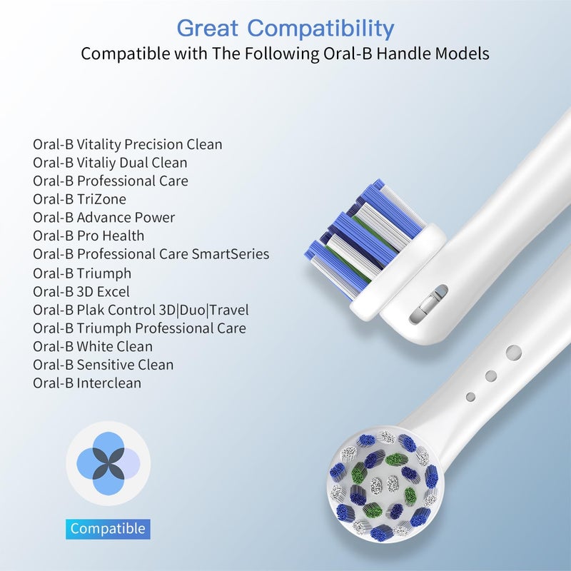 TINGOX 8 Pack Replacement Toothbrush Heads for Oral-B - Image 3
