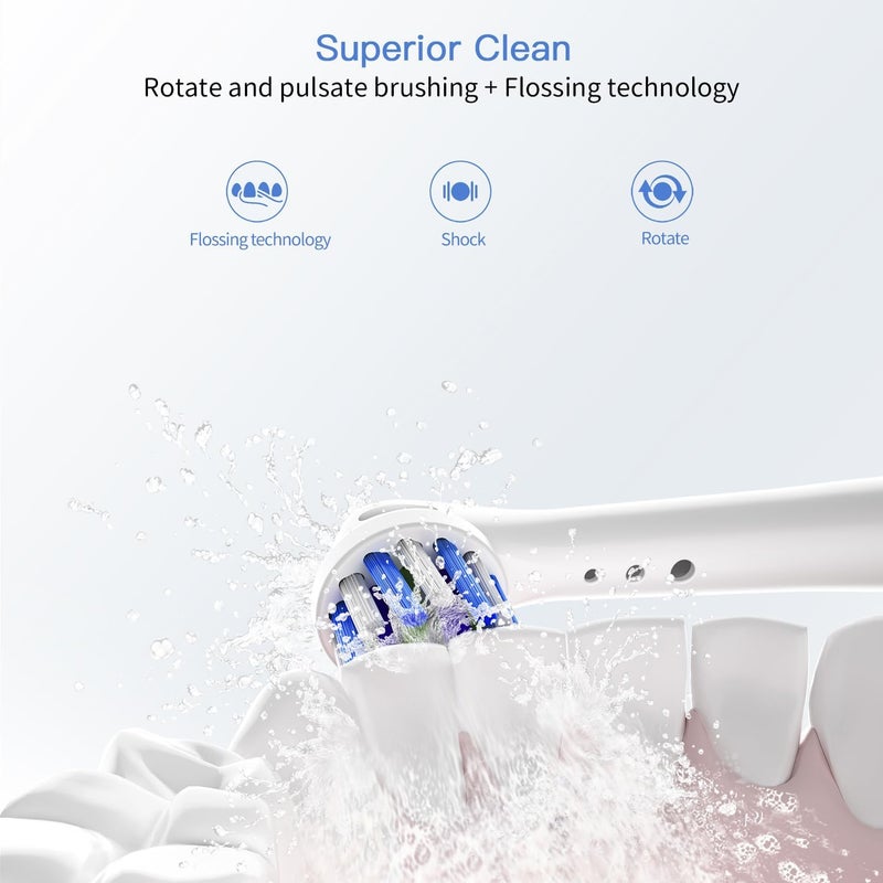 TINGOX 8 Pack Replacement Toothbrush Heads for Oral-B - Image 5