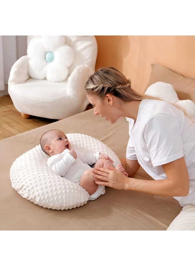 Aullar Nursing Pillow and Positioner with Cover for Breastfeeding and Bottle Feeding, Propping Baby, Tummy Time, Baby Sitting Support, Awake-Time Support - Image 2