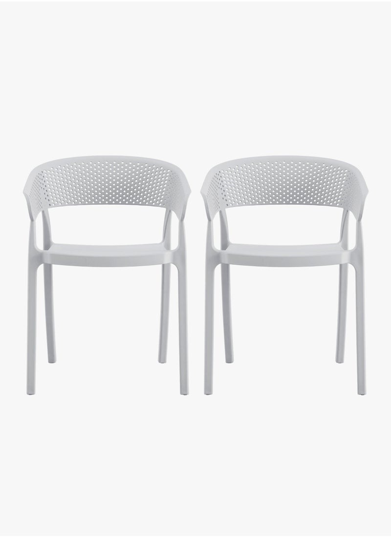 Living - Set of 2 piece Stackable outdoor modern hotel plastic restaurant dining chair chairs for events coffee shop - Image 1