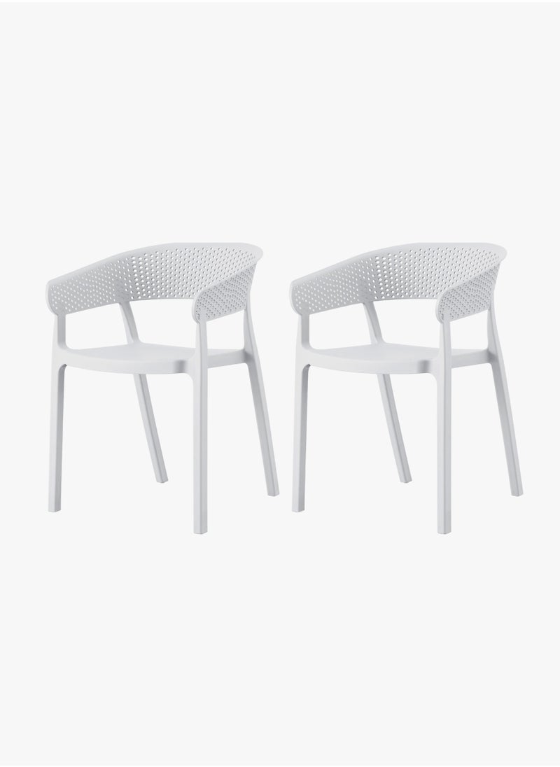 Living - Set of 2 piece Stackable outdoor modern hotel plastic restaurant dining chair chairs for events coffee shop - Image 1