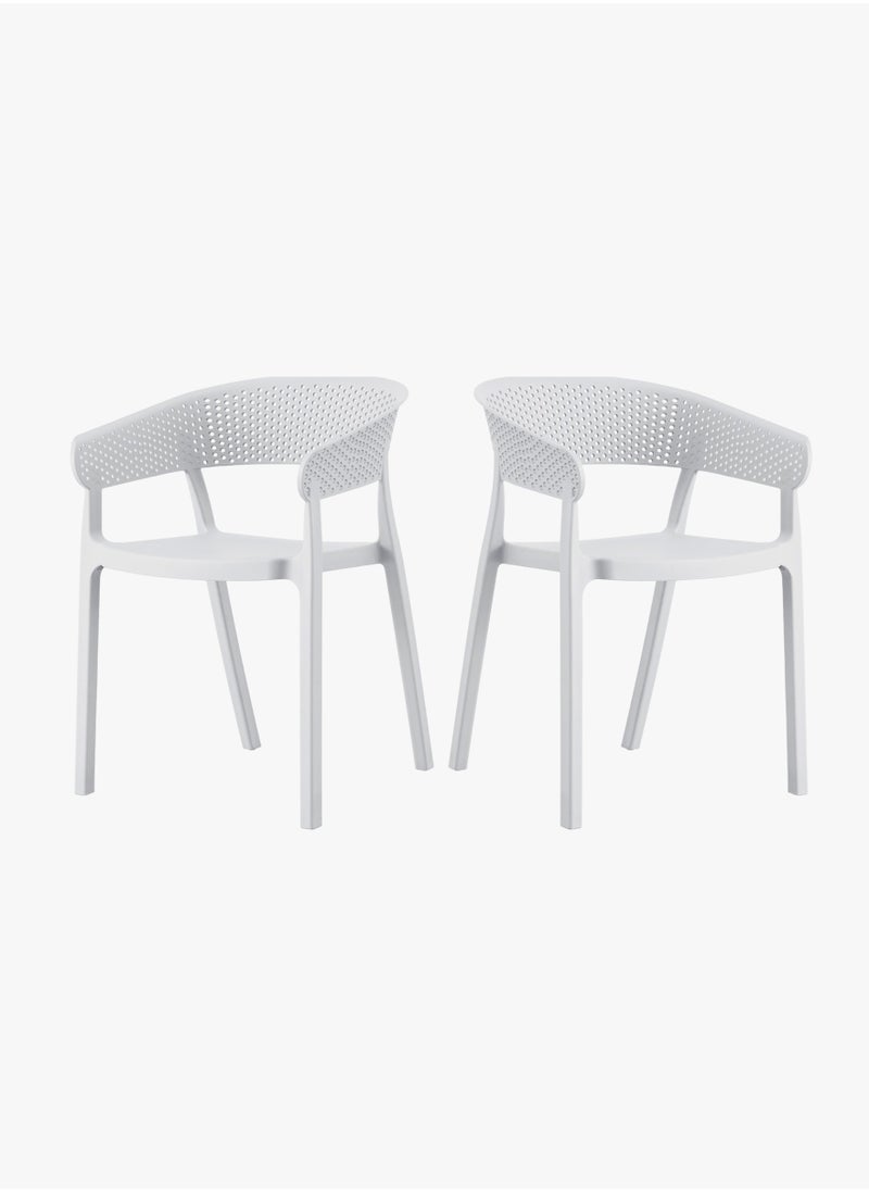 Living - Set of 2 piece Stackable outdoor modern hotel plastic restaurant dining chair chairs for events coffee shop - Image 1