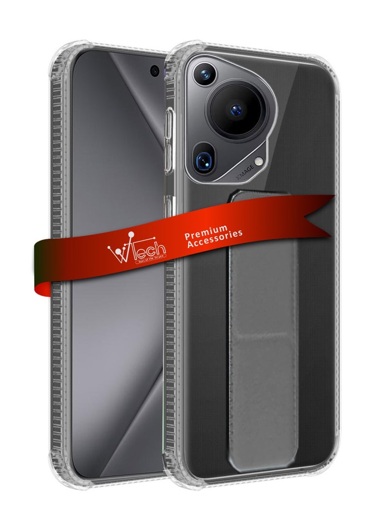 Wtech TPU Hand Grip Air Pillow Case Cover For Huawei Pura 70 Ultra 5G 2024 Clear/Grey - Image 1