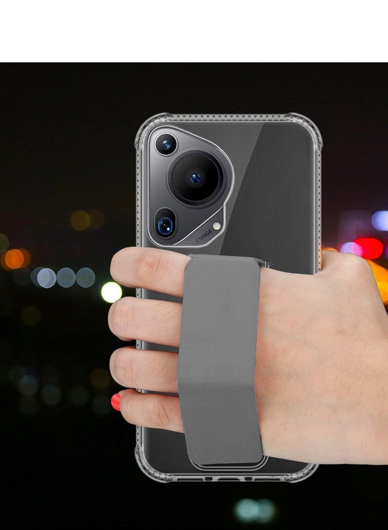 Wtech TPU Hand Grip Air Pillow Case Cover For Huawei Pura 70 Ultra 5G 2024 Clear/Grey - Image 2