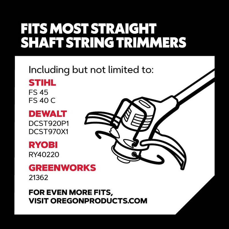 Oregon .095" Square String Trimmer Replacement Line for DIY Yard Work or Gardening, Universal Fit, All-Purpose, 5lb Spool, 1230 Foot Length, Green (69-416) - Image 2