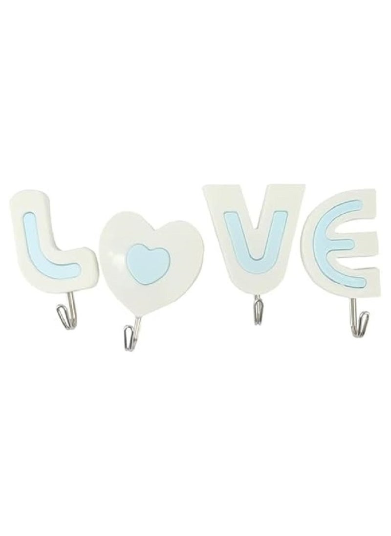Generic - Stainless Steel Wall Hooks Set with Plastic Design - Self-Adhesive 4 Pieces - Random Color - Image 1