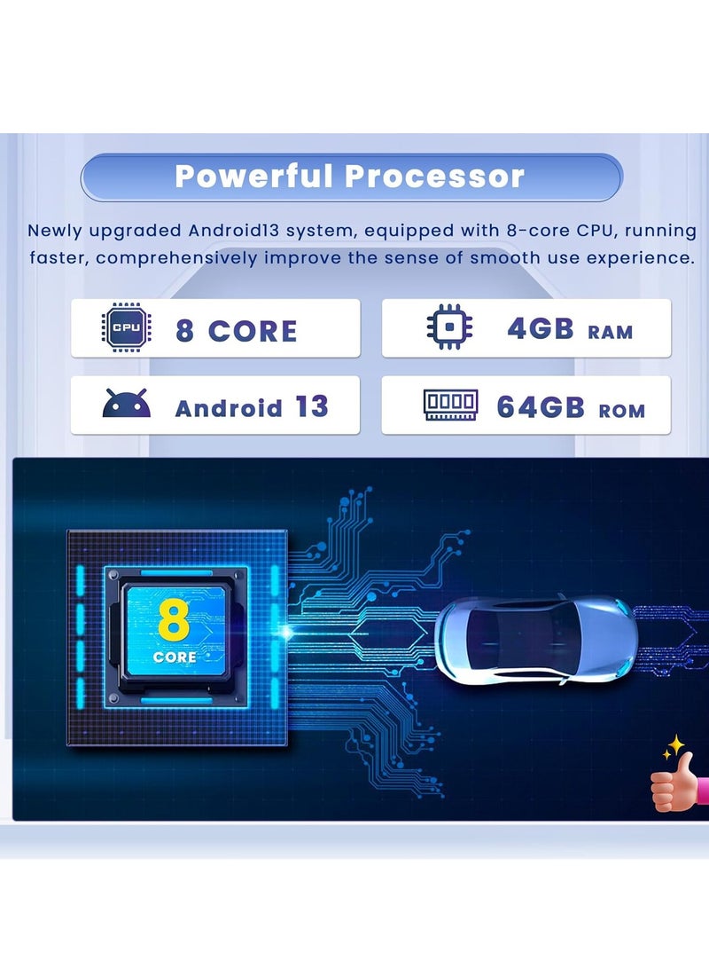 for Toyota Camry 2000-2006 Android 13 Car Stereo, 8 Core 4GB+64GB 9 Inch Touchscreen Wireless Apple Carplay Android Auto Car Radio Support GPS Navigation WiFi BT USB FM EQ - Image 3