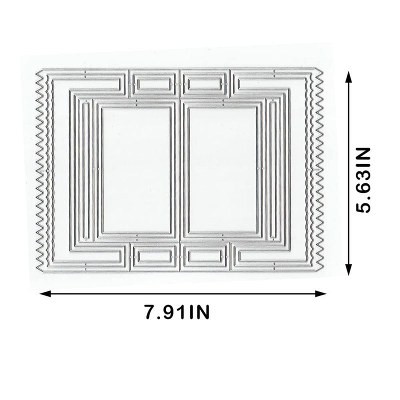 Hying 3D Card Shape Dies for Card Making, Storybook Folder Nested Rectangle Frame Cutting Die for Scrapbooking on Clearance Paper Crafting Decor DIY Album - Image 2